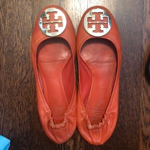 Orange Tory Burch flats